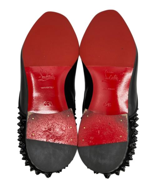 Christian Louboutin（クリスチャン・ルブタン）Christian Louboutin (クリスチャン・ルブタン) スパイクスタッズタッセルローファー ブラック サイズ:40の古着・服飾アイテム