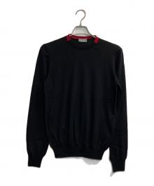 DIOR HOMME（ディオール オム）の古着「Bee刺繍クルーネックニット」｜ブラック