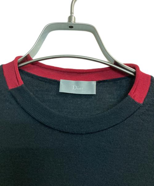 DIOR HOMME（ディオール オム）DIOR HOMME (ディオール オム) Bee刺繍クルーネックニット ブラック サイズ:ＸＳの古着・服飾アイテム
