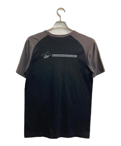 BURBERRY BLACK LABEL（バーバリーブラックレーベル）BURBERRY BLACK LABEL (バーバリーブラックレーベル) ラグランTシャツ ブラック サイズ:Lの古着・服飾アイテム