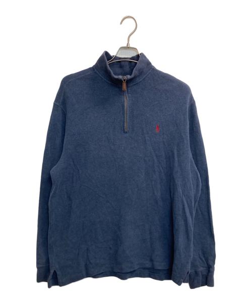 POLO RALPH LAUREN（ポロ・ラルフローレン）POLO RALPH LAUREN (ポロ・ラルフローレン) 90s ハーフジップニット ネイビー サイズ:XLの古着・服飾アイテム
