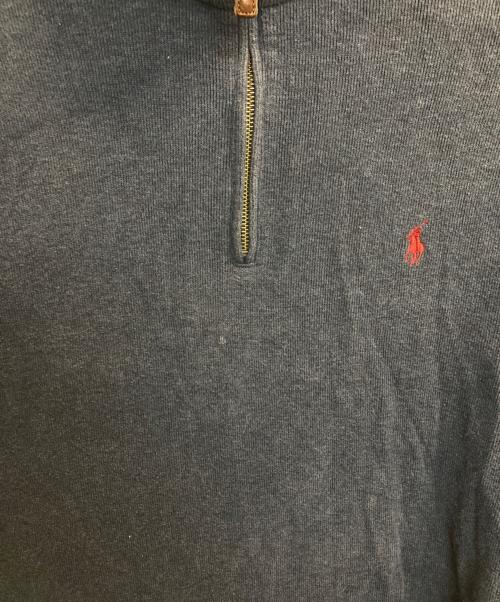 POLO RALPH LAUREN（ポロ・ラルフローレン）POLO RALPH LAUREN (ポロ・ラルフローレン) 90s ハーフジップニット ネイビー サイズ:XLの古着・服飾アイテム
