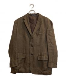 POLO RALPH LAUREN（ポロ・ラルフローレン）の古着「Linen HB 3B Tailored Jacket」｜ブラウン