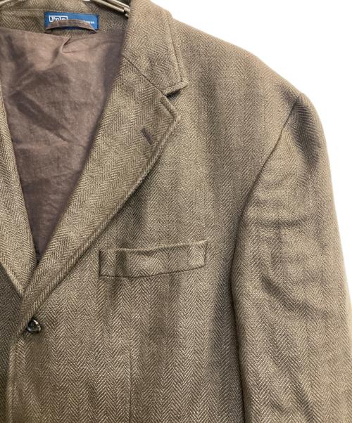 POLO RALPH LAUREN（ポロ・ラルフローレン）POLO RALPH LAUREN (ポロ・ラルフローレン) Linen HB 3B Tailored Jacket ブラウン サイズ:42の古着・服飾アイテム