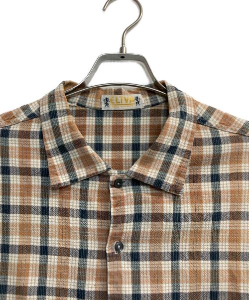 ELTVA（エルトバ）ELTVA (エルトバ) チェックS/S シャツ ベージュ サイズ:7の古着・服飾アイテム
