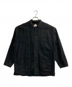 CITY LOFTシティロフト）の古着「Linen coton work jacket/ﾘﾈﾝｺｯﾄﾝﾜｰｸｼﾞｬｹｯﾄ」｜ブラック