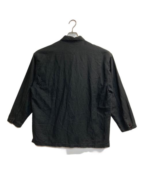 CITY LOFT（シティロフト）CITY LOFT (シティロフト) Linen coton work jacket/ﾘﾈﾝｺｯﾄﾝﾜｰｸｼﾞｬｹｯﾄ ブラック サイズ:Mの古着・服飾アイテム