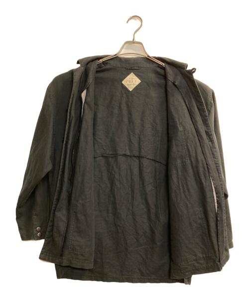 CITY LOFT（シティロフト）CITY LOFT (シティロフト) Linen coton work jacket/ﾘﾈﾝｺｯﾄﾝﾜｰｸｼﾞｬｹｯﾄ ブラック サイズ:Mの古着・服飾アイテム