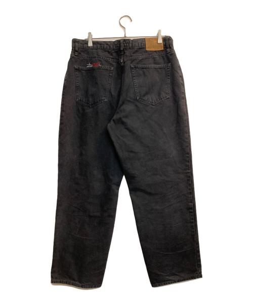 stussy（ステューシー）stussy (ステューシー) Washed Canvas Big OL ワイドキャンバスデニム ブラック サイズ:W32の古着・服飾アイテム