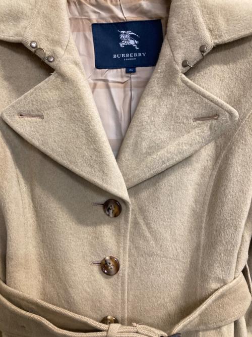 BURBERRY LONDON（バーバリーロンドン）BURBERRY LONDON (バーバリーロンドン) アンゴラ混コート ベージュ サイズ:36の古着・服飾アイテム