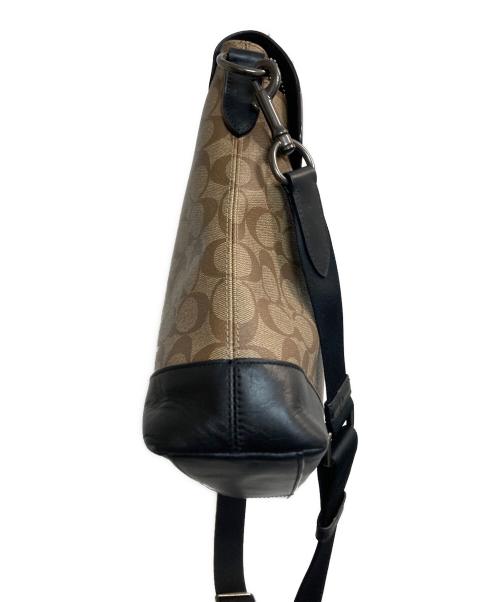COACH（コーチ）COACH (コーチ) Hamilton Portfolio Brief In Signature Canvas/ハミルトンポートフォリオブリーフインシグネチャーキャンバス ブラック×ベージュの古着・服飾アイテム