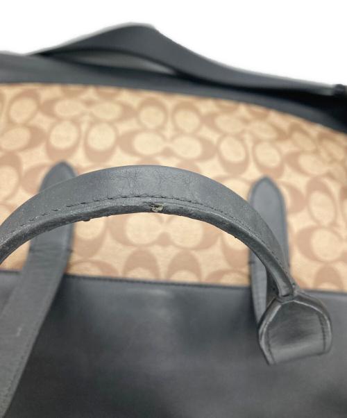 COACH（コーチ）COACH (コーチ) Hamilton Portfolio Brief In Signature Canvas/ハミルトンポートフォリオブリーフインシグネチャーキャンバス ブラック×ベージュの古着・服飾アイテム