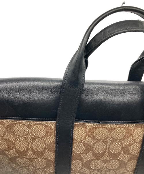 COACH（コーチ）COACH (コーチ) Hamilton Portfolio Brief In Signature Canvas/ハミルトンポートフォリオブリーフインシグネチャーキャンバス ブラック×ベージュの古着・服飾アイテム