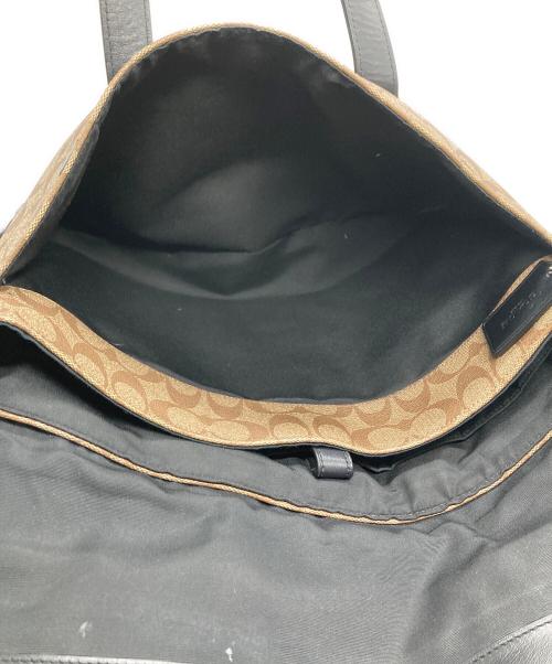 COACH（コーチ）COACH (コーチ) Hamilton Portfolio Brief In Signature Canvas/ハミルトンポートフォリオブリーフインシグネチャーキャンバス ブラック×ベージュの古着・服飾アイテム