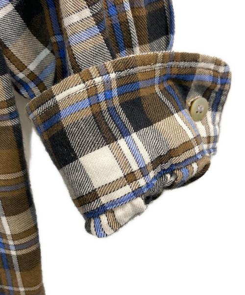 Christian Dior MONSIEUR（クリスチャンディオールムッシュ）Christian Dior MONSIEUR (クリスチャンディオールムッシュ) チェックシャツ ネイビー×ブラウン サイズ:Mの古着・服飾アイテム