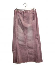 YENN（イエン）の古着「デニムマーメイドスカート」｜ピンク