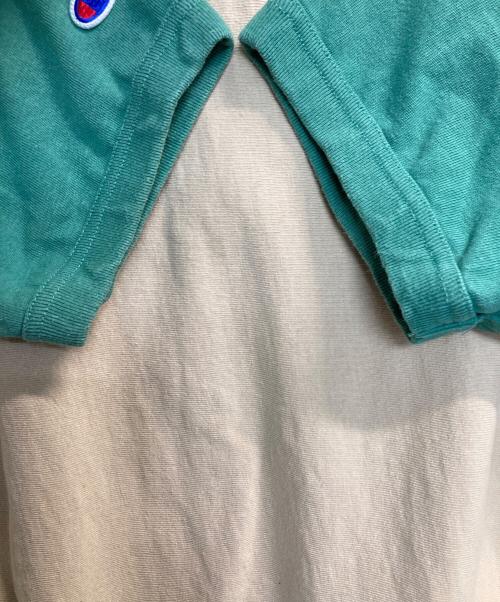 Champion REVERSE WEAVE（チャンピオン リバース ウィーブ）Champion REVERSE WEAVE (チャンピオン リバース ウィーブ) 半袖カットソー グリーン×ベージュ サイズ:Ｍの古着・服飾アイテム