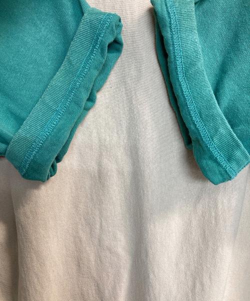 Champion REVERSE WEAVE（チャンピオン リバース ウィーブ）Champion REVERSE WEAVE (チャンピオン リバース ウィーブ) 半袖カットソー グリーン×ベージュ サイズ:Ｍの古着・服飾アイテム