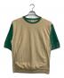 Champion REVERSE WEAVE（チャンピオン リバース ウィーブ）の古着「半袖カットソー」｜グリーン×ベージュ