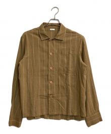 SEEALL（シーオール）の古着「cotton stripe shirts」｜ブラウン