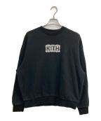 KITHキス）の古着「Floral Lace Nelson Crewneck」｜ブラック