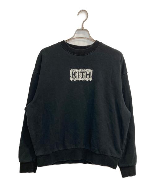 KITH（キス）KITH (キス) Floral Lace Nelson Crewneck ブラック サイズ:Ｍの古着・服飾アイテム