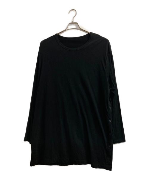 GROUND Y（グラウンドワイ）GROUND Y (グラウンドワイ) COTTON JERSEY JUMBO LONG SLEEVE T-SHIRT ブラック サイズ:3の古着・服飾アイテム
