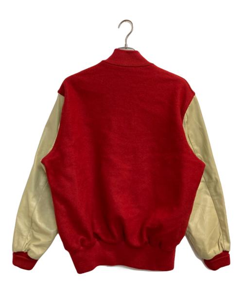 Holloway（ホロウェイ）Holloway (ホロウェイ) スタジャン レッド×アイボリー サイズ:Lの古着・服飾アイテム