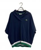 LACOSTEラコステ）の古着「ドルマンスリーブスキッパーネックポロシャツ」｜ネイビー