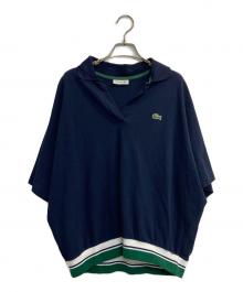 LACOSTE（ラコステ）の古着「ドルマンスリーブスキッパーネックポロシャツ」｜ネイビー