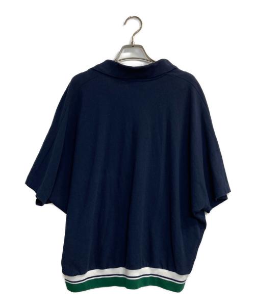 LACOSTE（ラコステ）LACOSTE (ラコステ) ドルマンスリーブスキッパーネックポロシャツ ネイビー サイズ:38の古着・服飾アイテム