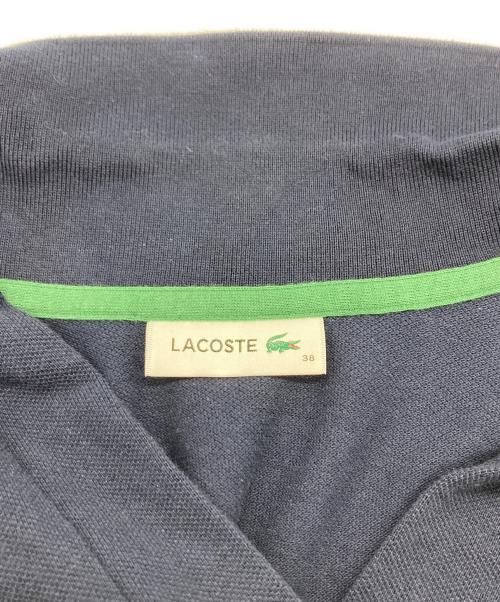 LACOSTE（ラコステ）LACOSTE (ラコステ) ドルマンスリーブスキッパーネックポロシャツ ネイビー サイズ:38の古着・服飾アイテム