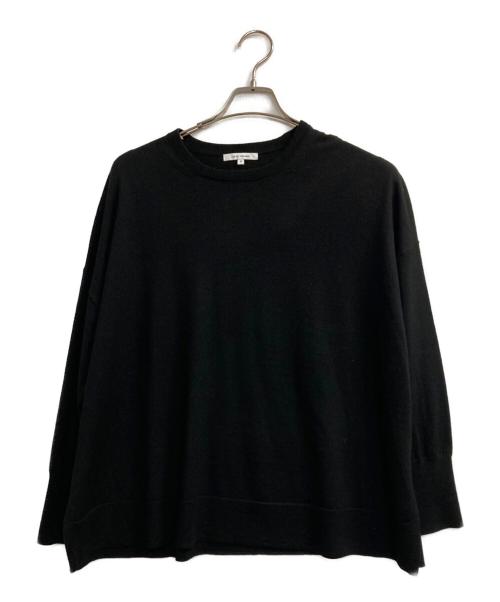 23区（ニジュウサンク）23区 (ニジュウサンク) ワイドニット ブラック サイズ:Ｍの古着・服飾アイテム