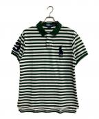 POLO RALPH LAURENポロ・ラルフローレン）の古着「ビッグポニーボーダーポロシャツ」｜グリーン