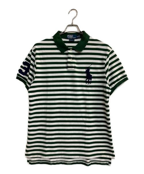 POLO RALPH LAUREN（ポロ・ラルフローレン）POLO RALPH LAUREN (ポロ・ラルフローレン) ビッグポニーボーダーポロシャツ グリーン サイズ:ＸＬの古着・服飾アイテム