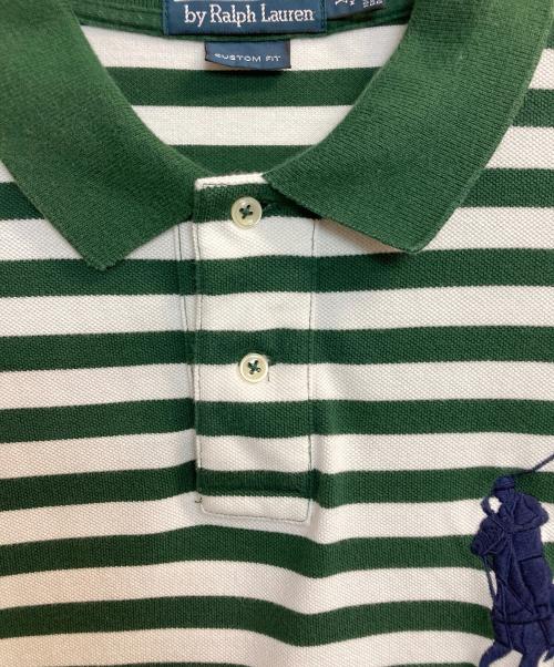 POLO RALPH LAUREN（ポロ・ラルフローレン）POLO RALPH LAUREN (ポロ・ラルフローレン) ビッグポニーボーダーポロシャツ グリーン サイズ:ＸＬの古着・服飾アイテム