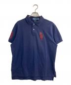 POLO RALPH LAURENポロ・ラルフローレン）の古着「ビッグポニーボーダーポロシャツ」｜ネイビー