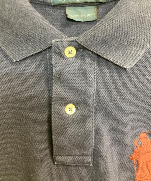 POLO RALPH LAUREN（ポロ・ラルフローレン）POLO RALPH LAUREN (ポロ・ラルフローレン) ビッグポニーボーダーポロシャツ ネイビー サイズ:XLの古着・服飾アイテム