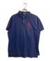 POLO RALPH LAUREN（ポロ・ラルフローレン）の古着「ビッグポニーボーダーポロシャツ」｜ネイビー