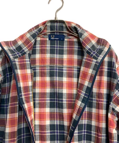 FRED PERRY（フレッドペリー）FRED PERRY (フレッドペリー) チェックシャツブルゾン レッド サイズ:Mの古着・服飾アイテム