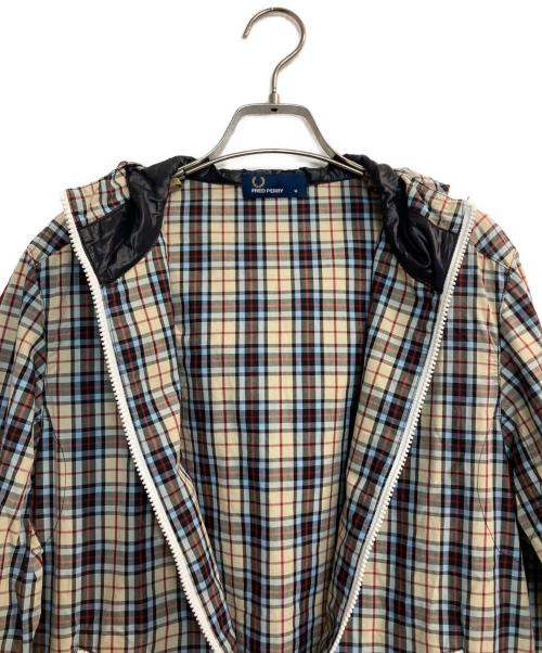 FRED PERRY（フレッドペリー）FRED PERRY (フレッドペリー) チェックフーデッドブルゾン イエロー サイズ:Mの古着・服飾アイテム