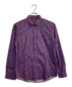 中古・古着通販】BURBERRY (バーバリー) TB刺繍半袖シャツ ネイビー