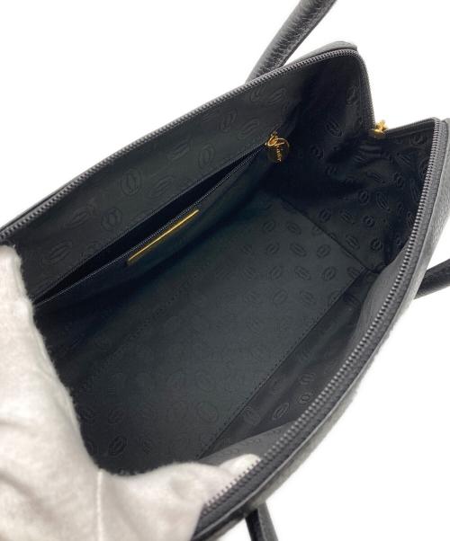 Cartier（カルティエ）Cartier (カルティエ) マストラインレザーミニボストンハンドバッグ ブラックの古着・服飾アイテム