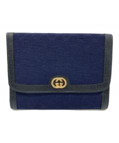 GUCCI ネイビー レザー マネークリップ 中古・古着通販】GUCCI (グッチ) マネークリップ ネイビー｜ブランド