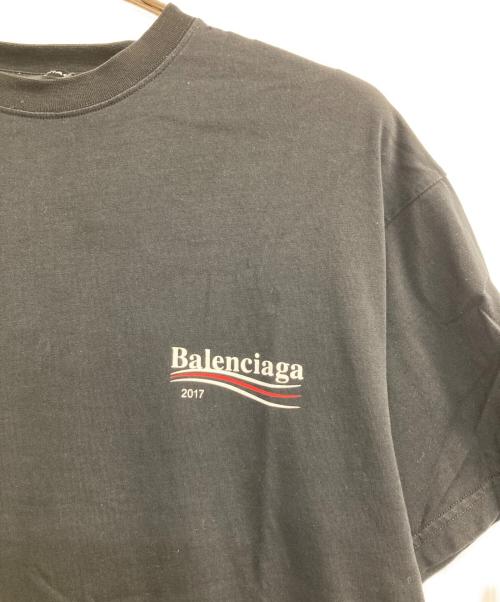 BALENCIAGA（バレンシアガ）BALENCIAGA (バレンシアガ) キャンペーンロゴプリントTシャツ ブラック サイズ:ＸＳの古着・服飾アイテム