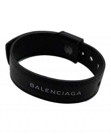 中古・古着通販】BALENCIAGA (バレンシアガ) レザーロゴブレスレット