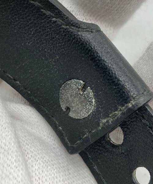 BALENCIAGA（バレンシアガ）BALENCIAGA (バレンシアガ) レザーロゴブレスレット ブラックの古着・服飾アイテム