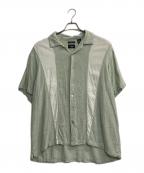 HAGGARハガー）の古着「LINEN S/S SHIRTS　リネンＳ/Ｓシャツ」｜グリーン