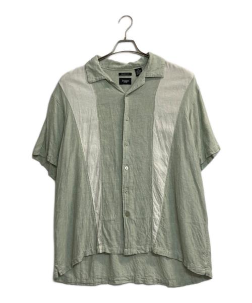 HAGGAR（ハガー）HAGGAR (ハガー) LINEN S/S SHIRTS　リネンＳ/Ｓシャツ グリーン サイズ:ＸＸＬ　の古着・服飾アイテム