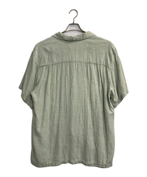 HAGGAR（ハガー）HAGGAR (ハガー) LINEN S/S SHIRTS　リネンＳ/Ｓシャツ グリーン サイズ:ＸＸＬ　の古着・服飾アイテム